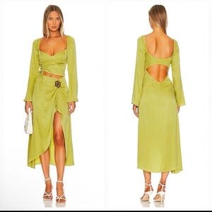 For Love And Lemons Lime Cutout Dress size Sm NWT